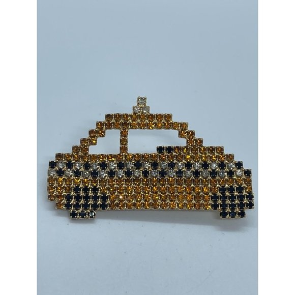 Vintage Gold Tone & Austrian Crystal Figural Yello - Picture 2 of 5